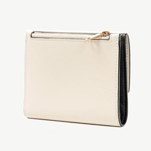 Saint Laurent Uptown Black & Crema Bos Taurus YSL Compact Wallet - Picture 3 of 13